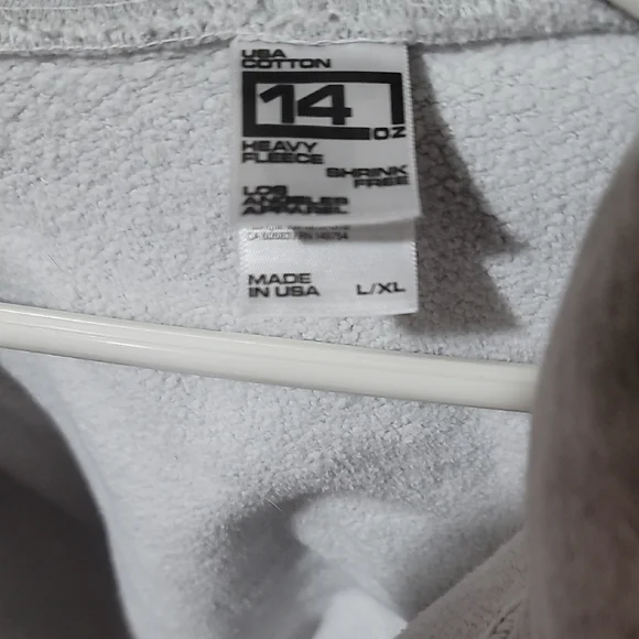 Los Angeles Apparel Gray Zip-Up Hoodie - Picture 2 of 3